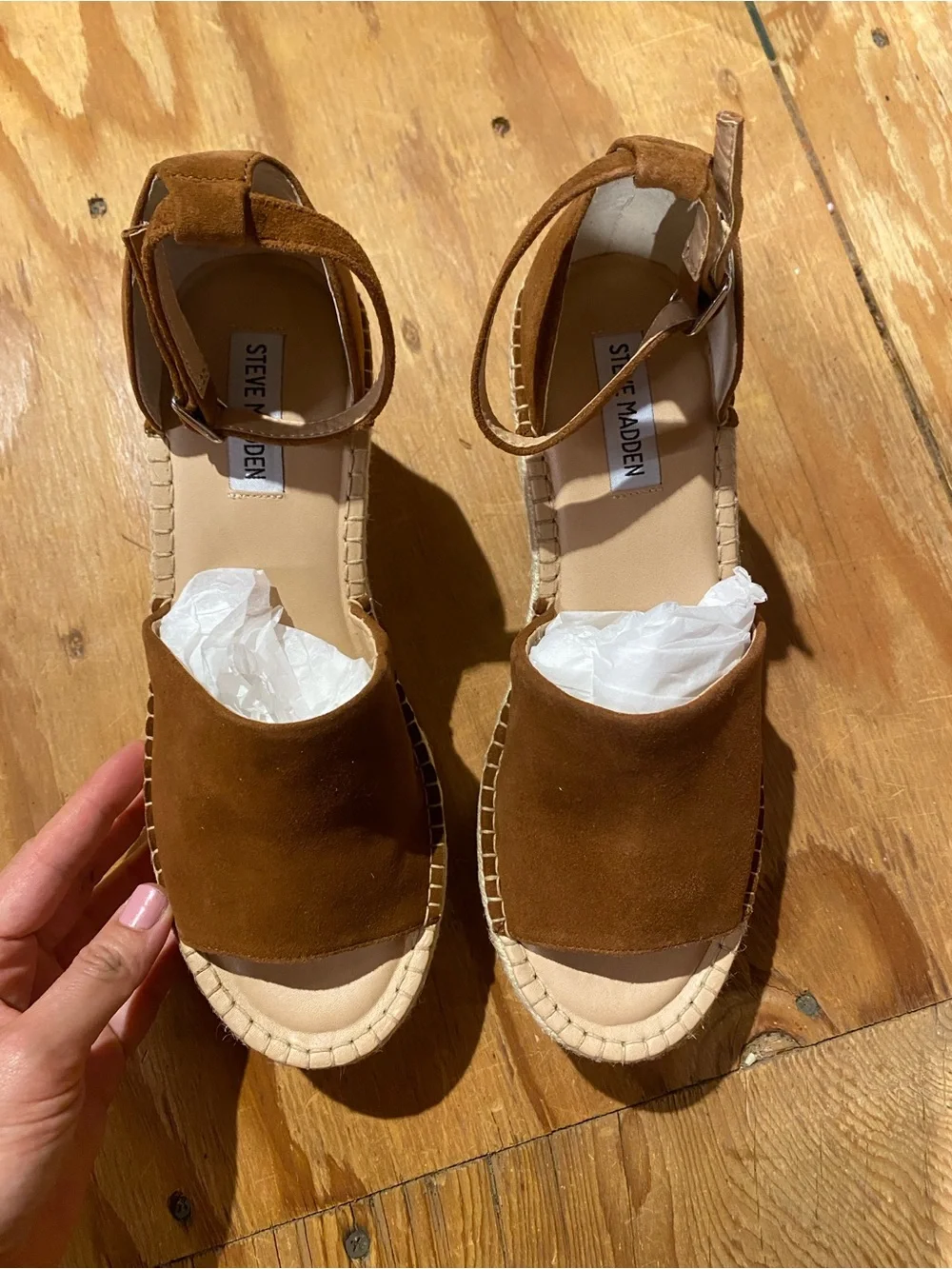 STEVE MADDEN Suede Wedge Sandals